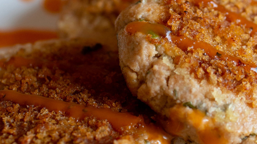 Dorothy Lynch’s Smashing Gluten Free Salmon Cakes with Dorothy Lynch drizzle