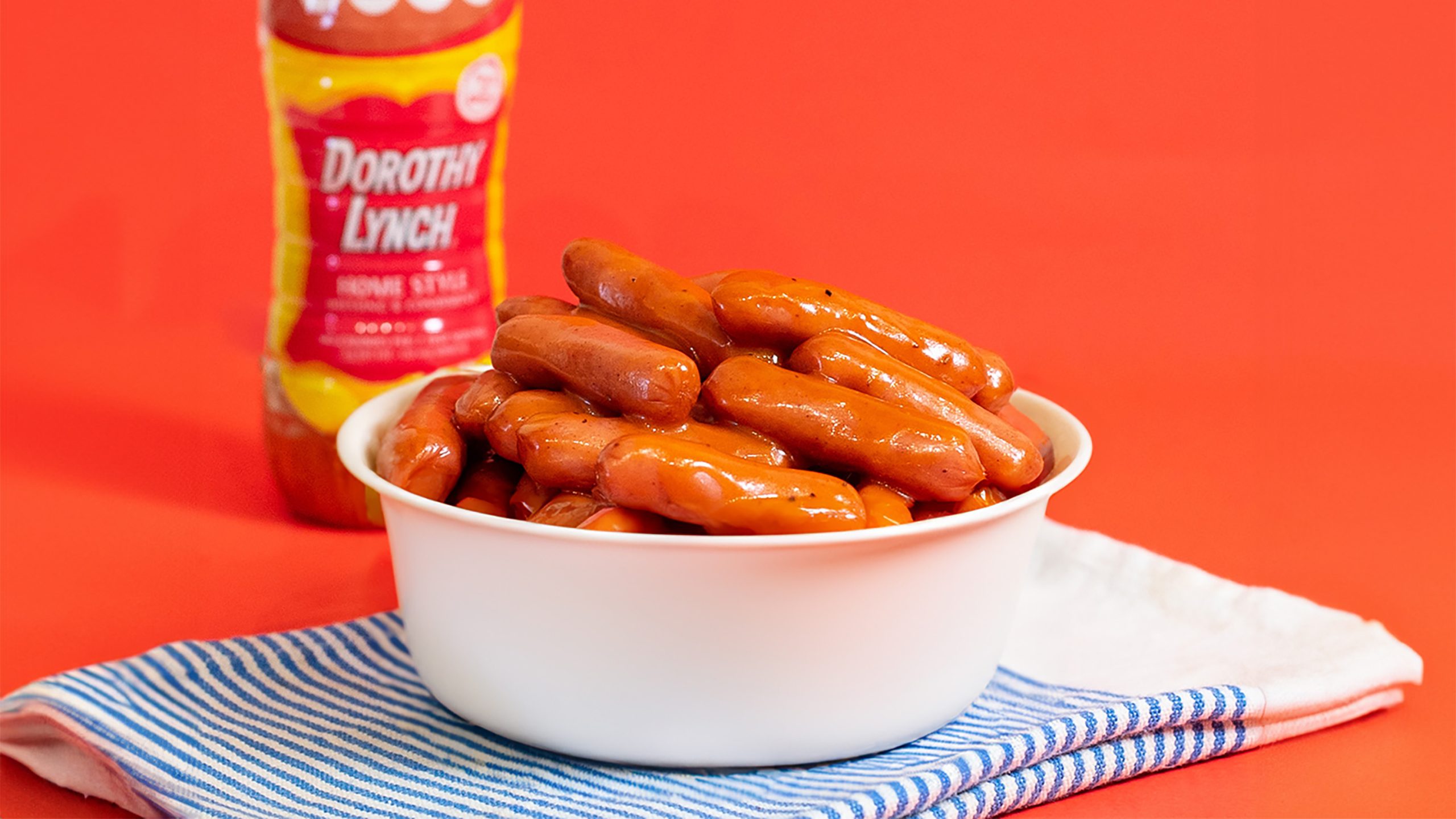 Dorothy Lynch Little Smokies on Kitchen Towel Recipe