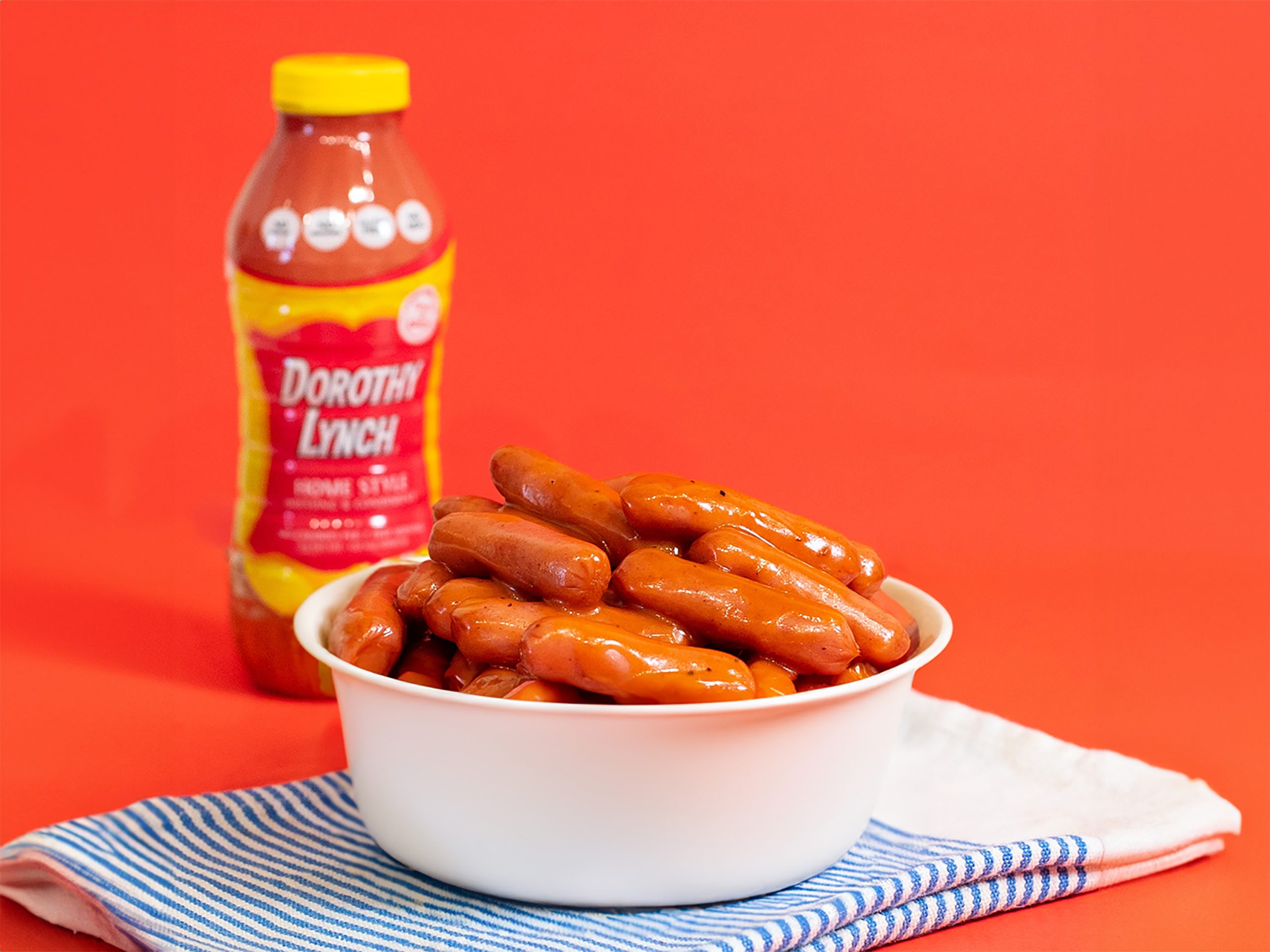 Dorothy Lynch Little Smokies on Kitchen Towel Recipe