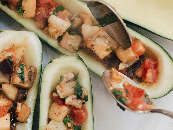 Dorothy Lynch Grilled Zucchini Boats Recipe