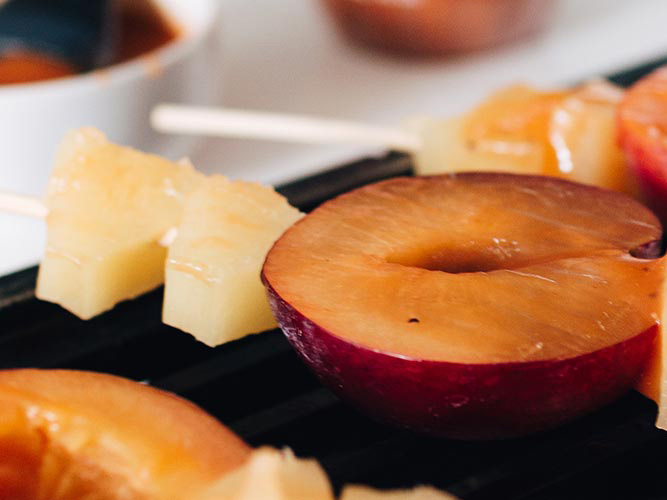 Grilled Fruit with Dorothy Lynch Glaze