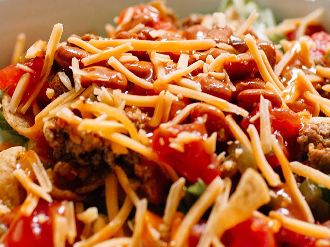 Close-up of Dorothy’s Taco Salad Recipe
