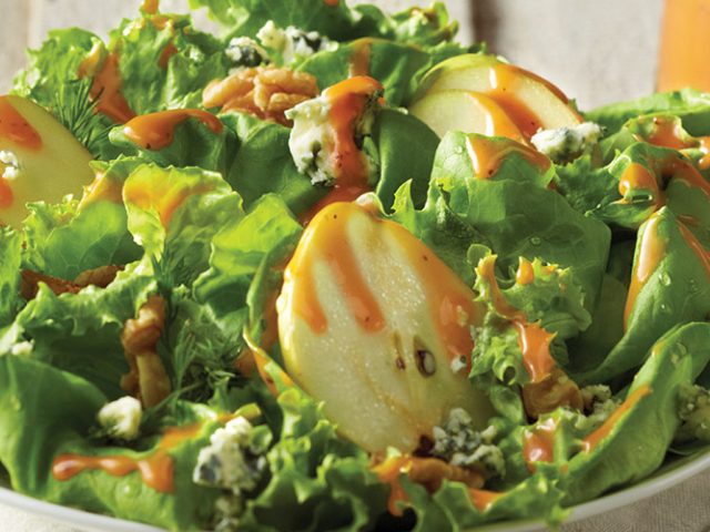 French Pear, Bleu Cheese and Walnut Salad with Dorothy Lynch Dressing Recipe